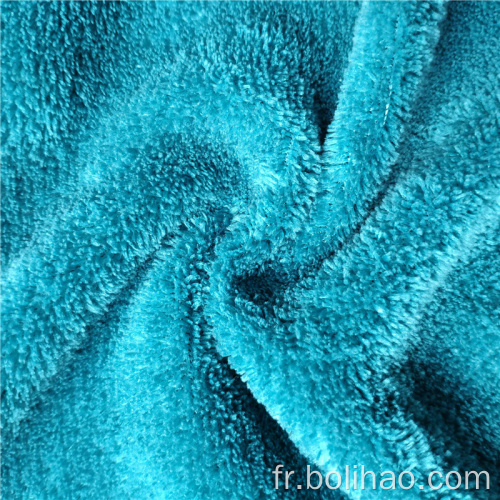 Tissu polaire velours corail teint